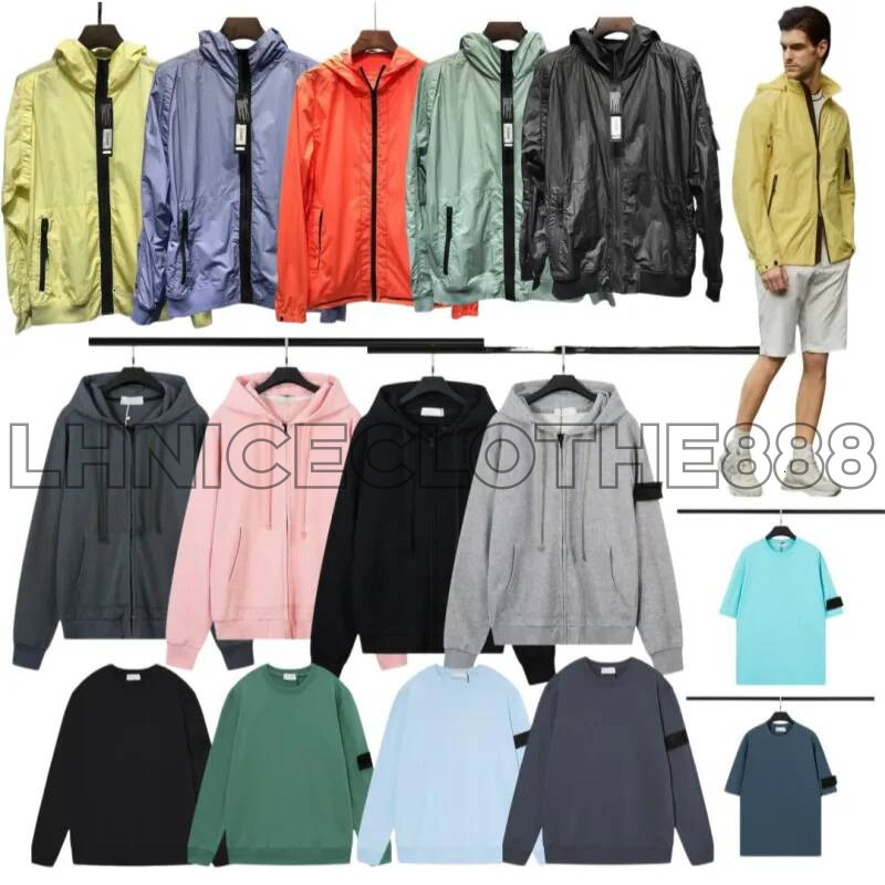 stone Pull Jacket Designer Topstony Long Sleeve Zipper Badges Windbreaker Men Casual Coat Windbreaker Embroidered High Quality Fashion Mens Jacket 1