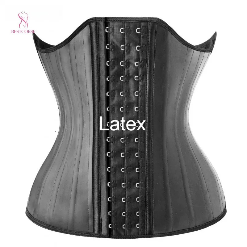 XXS XS 25 Steel Bone Latex Waist Trainer Body Shaper Tummy Slimmer Stomach Belt Belly Hourglass Girdle Corset Women Plus Size 260924