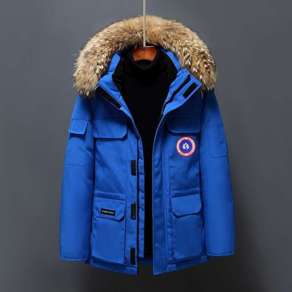 Canada Jacket Goossemen Down Jacket Winter Down Coats Designer Warm Wolf Fur Hood Parka Pocket Windbreaker Canada Down Coat Womens Doudoune Puffer D