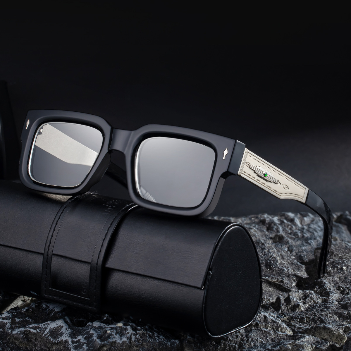 Vintage Brand Designer Sunglasses KAJILA European And American 2025 New Fashion Square Small Frame Men, Retro High-End Sun Protection Sunglasses For