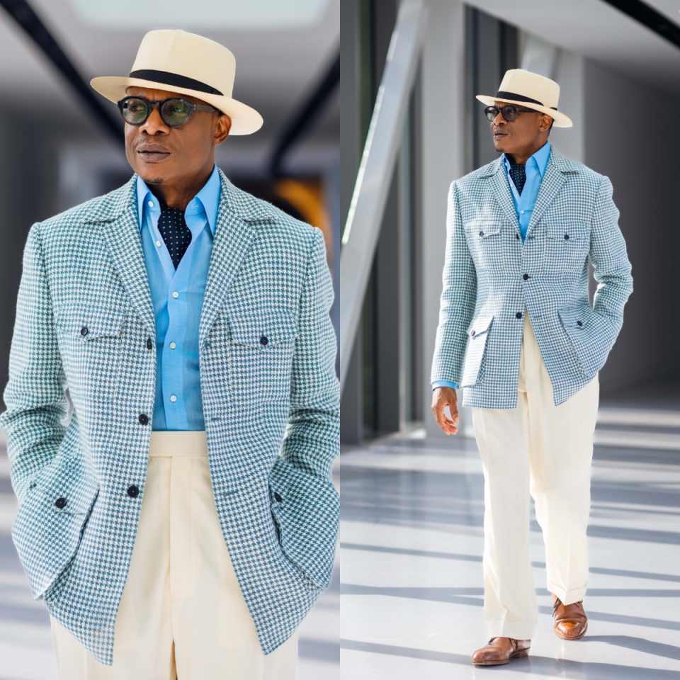 Elegant Grid Mens Suits 1 Pieces Jacket Notch Lapel Formal Occasion Business Office Commuting Customized Chaqueta Hombre