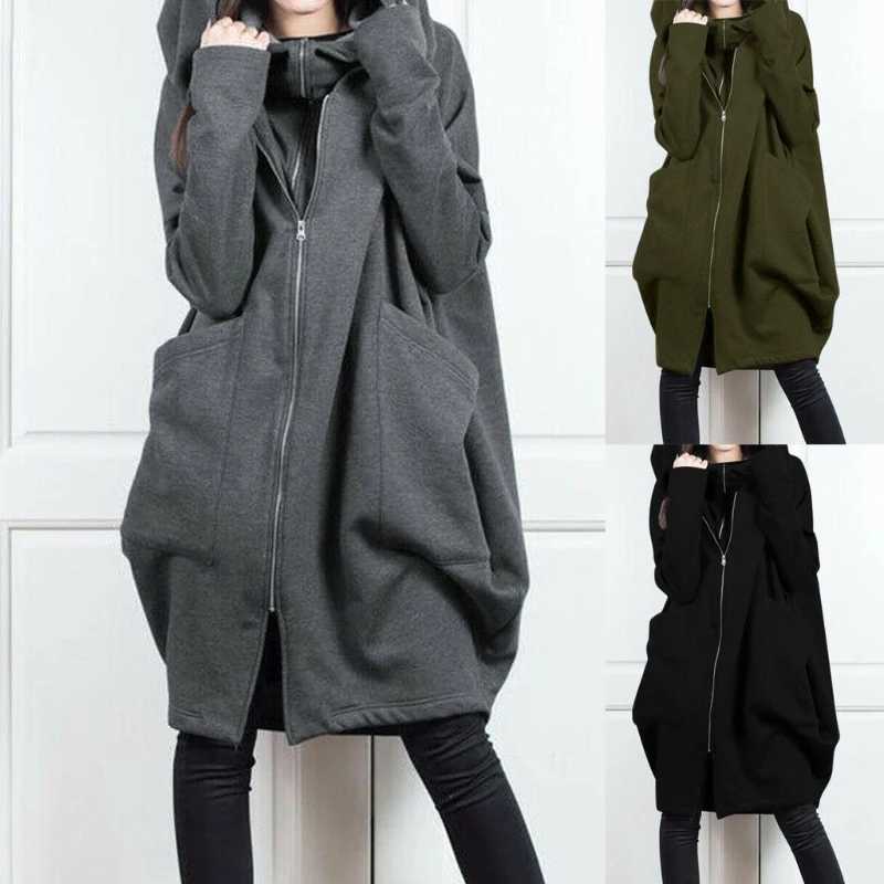 Y2k Solid Color Hoodie Mid-Length Fake Two-Piece Women Casual American Retro Loose Fit Sweatshirt Zipper Patwork T260923