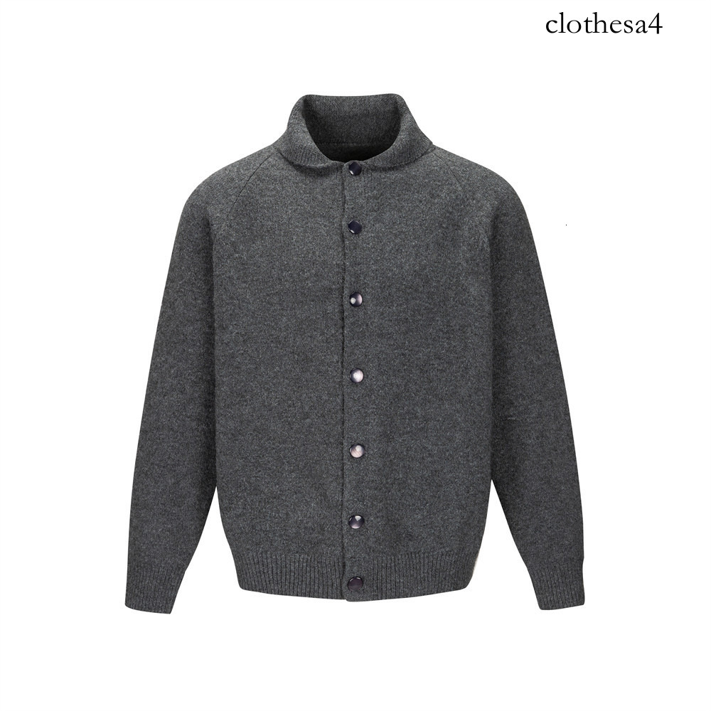 Men's collared cardigan sweater, autumn and winter fashion, trendy American style, cleanfit design, simple solid color, versatile knit outerwea