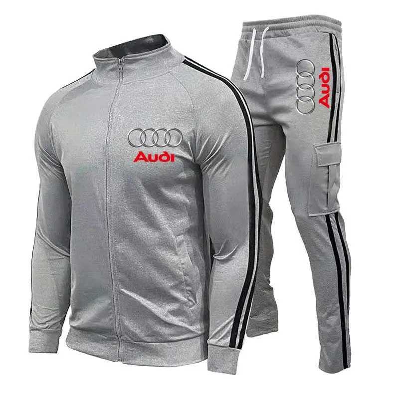 2025 New Audi Brand Cycling Suit Sports and Leisure Set Printed Men's Racing Suit Splicing Sports Suit Set T260924