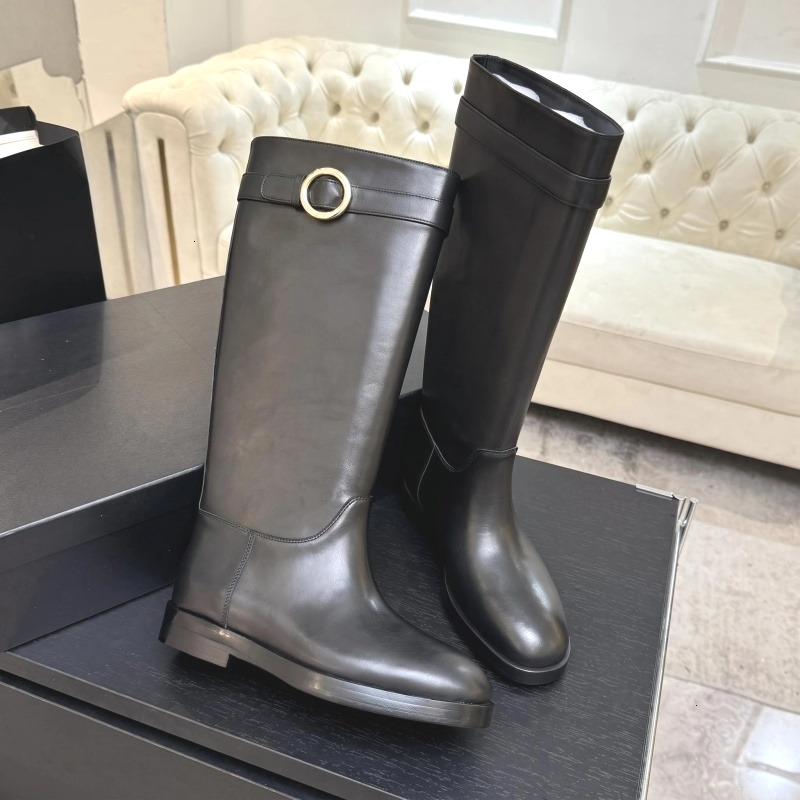 Mirror Quality Designer Boots Women Leather Knee High Boots Wide Shaft Tall Boots Suede Knight Boots Fashion Ankle Boots Classic Roman Boots Shoes 1