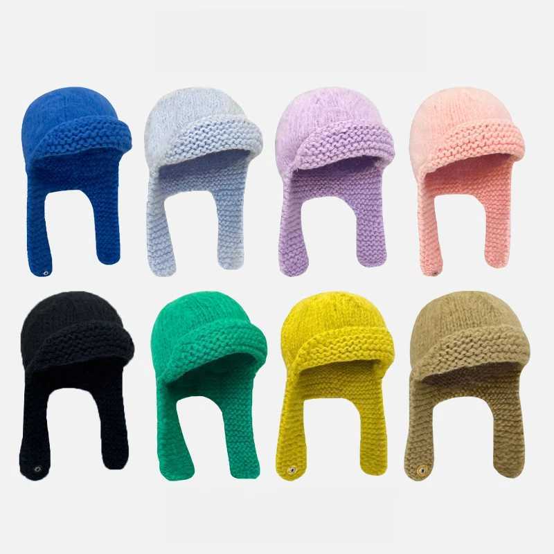 Knitted Womens Hat Ear-protection Flying Winter Warm Lei Feng Hats Braided Woolen S260924GHQS