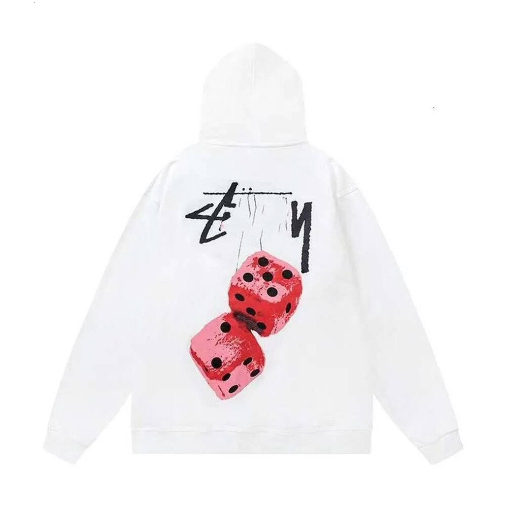 Stussytity Hoodie Designer Stusylies Hoody Men Women Sport Fashion Hooded 8 Ball Pattern Stud Pullover Round Neck Letter Print Long Sleeve Clothes H