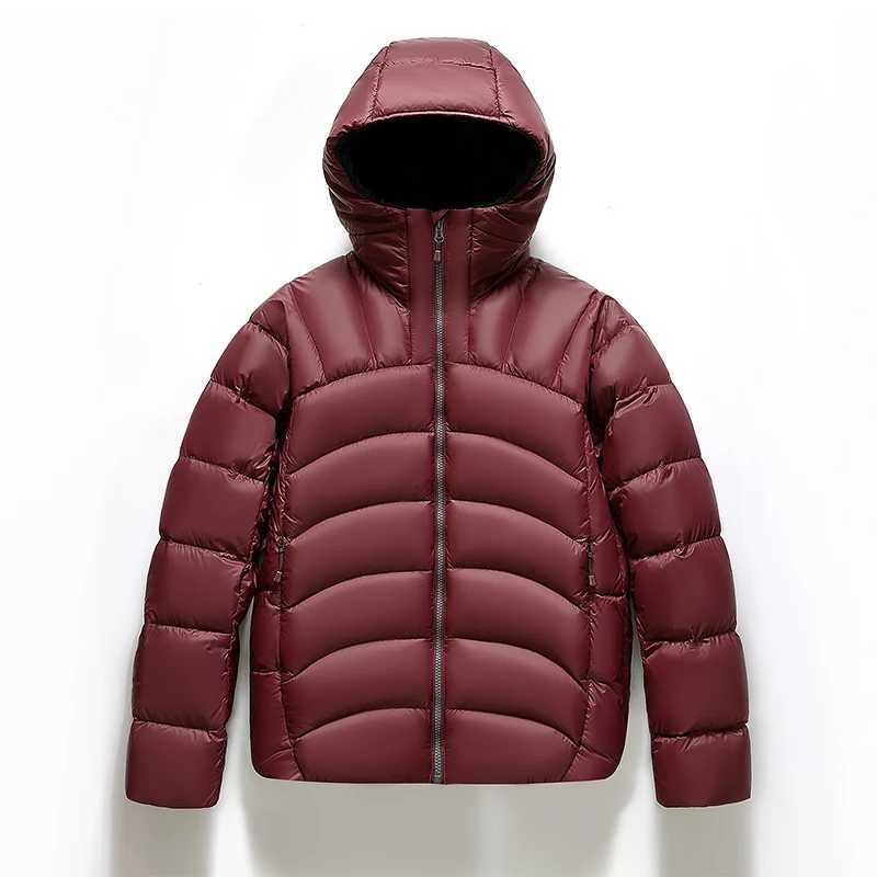 Classic Outdoor New Jackets Hoodies Solid 90% White Duck Down Parkas Coat 2025 Men Winter Warm Puffer Jacket Luxury Simple Hood Wind-proof Down Coat