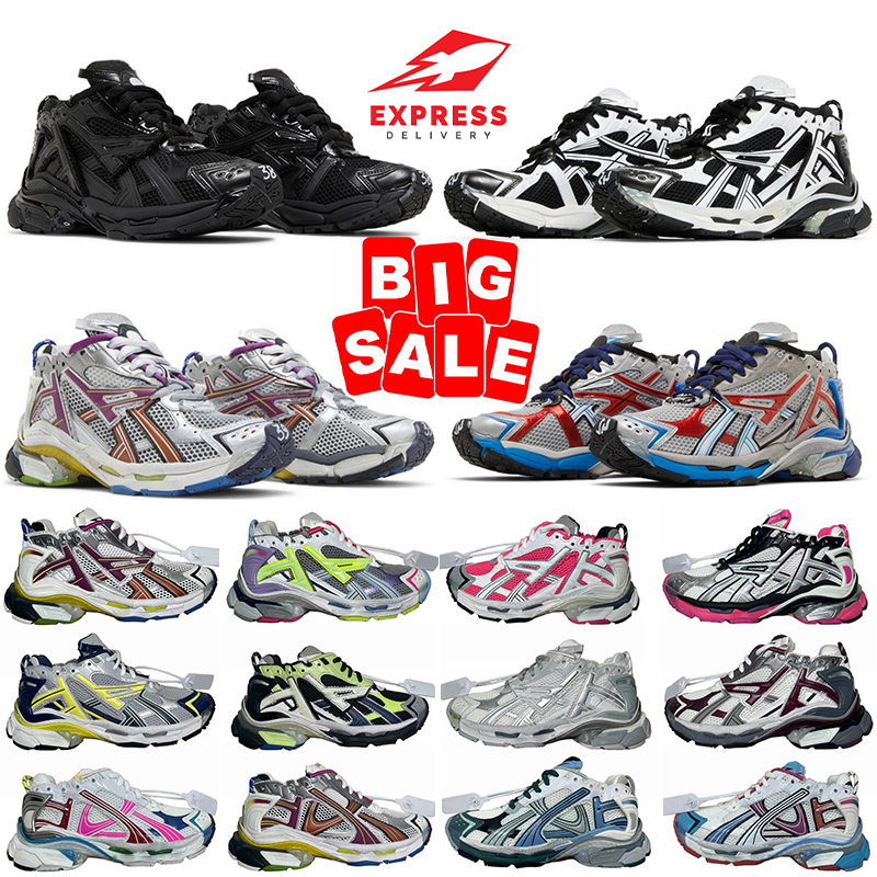 Designer Runners 7.0 7.5 shoes Track 3.0 Casual sneaker men women sneaker Platform trainers Triple White Black Pink Green Gomma Leather Nylon Print