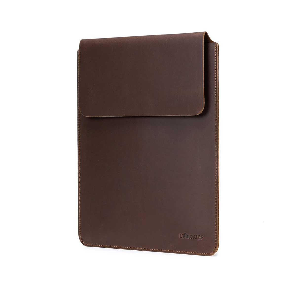 Briefcases Laptop Sleeve Genuine Leather Slim Tablet Protective Cover for 15/15.6 Inch MacBook Air/Pro H260923
