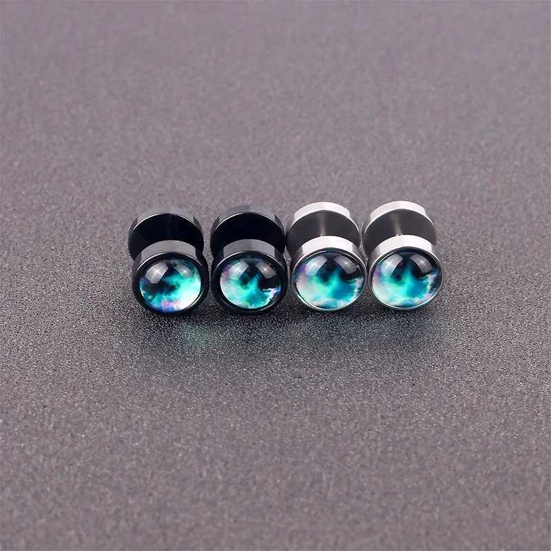 of Stud 1 fashionable Pair colorful space elements men's earrings punk starry sky style women's earrings N260923