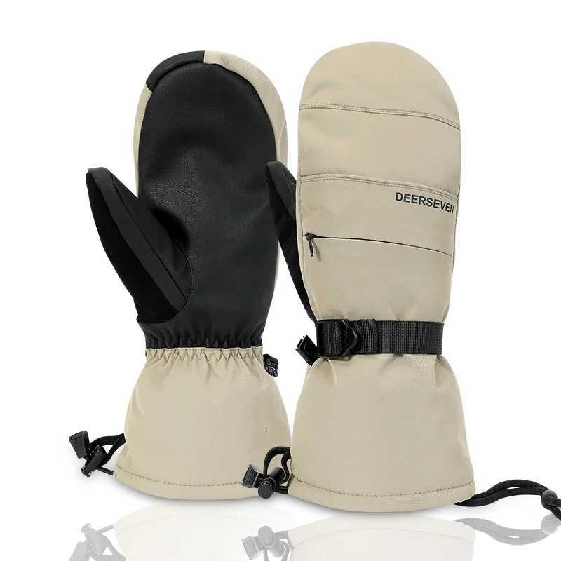 Ski Gloves Winter Men Women Ski Mittens Windproof Warm Waterproof Touch-Screen Fleece Non-slip Snowboard Snowmobile Cycling Skiing Gloves Q260923