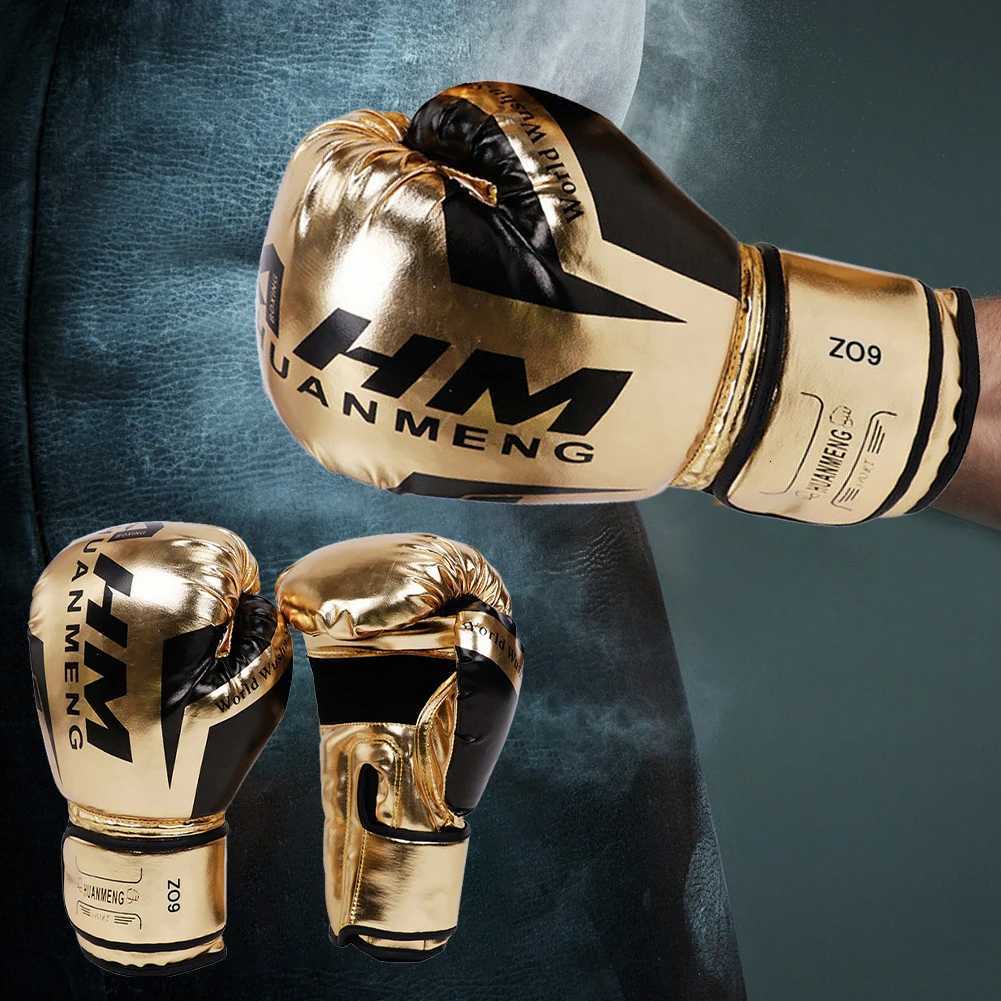 Training Protective Gear Mitts Boxing PU Leather Sponge Professional Boxing Gloves Breathable Sanda Fighting Gloves Adults Kids Sports Supplies N260