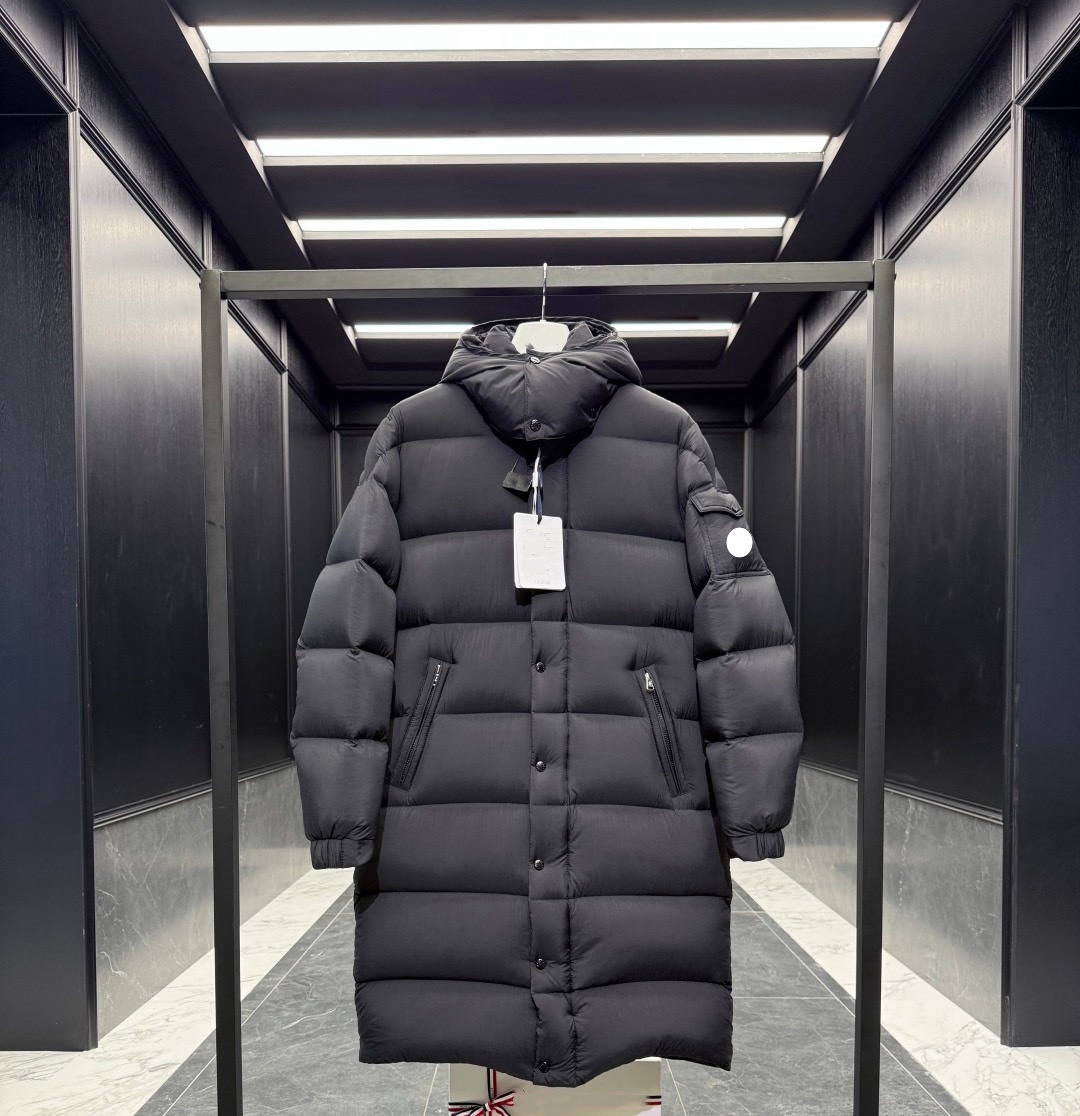 designer winter Hooded Long length down Coats Men Lengthened Down jacket puffer jacket High quality Mens women Parkas Black smooth and warm designer