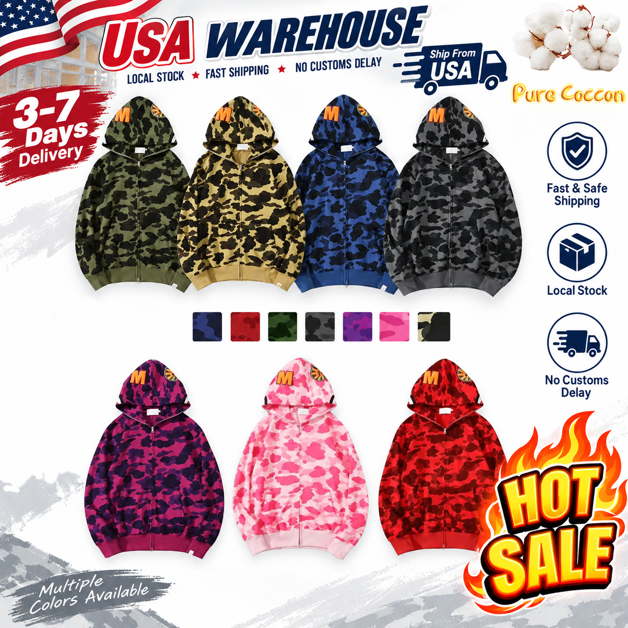 Hot Selling Shark hoodie men's hoodie cotton hoodies zip up hoodie shark jacket t shirt sweatshirt mens jumper hoodies cotton t shirt short sle