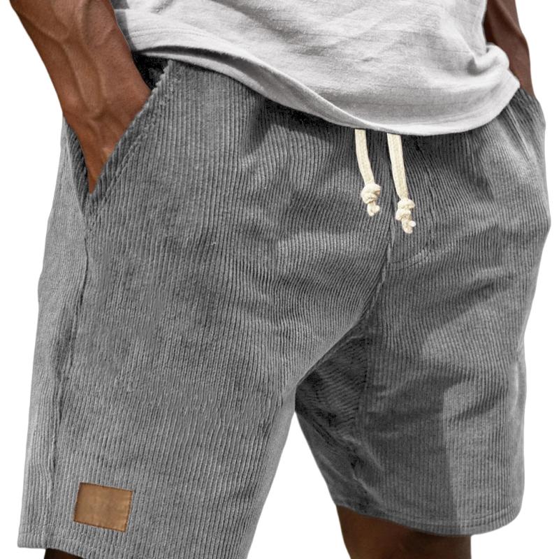 Designer Style New Arrival High Quality Men's Corduroy Drawstring Shorts Five Point Straight Leg Casual Summer 2025 Streetwear Shorts with P