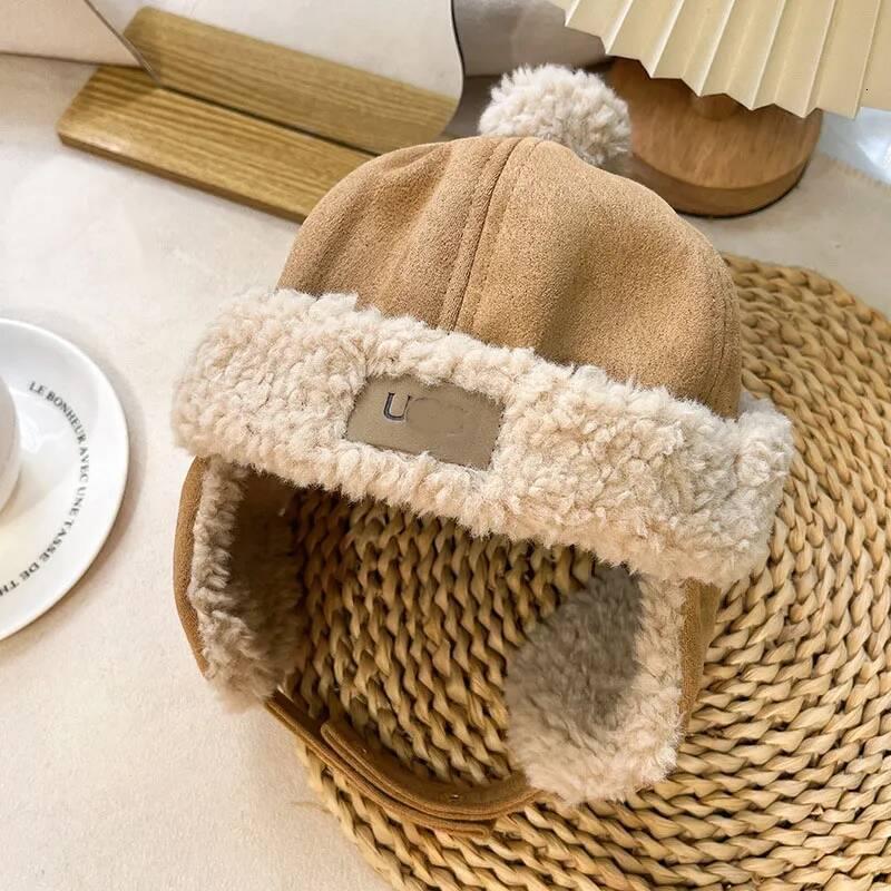 Designer Luxury Brand Autumn Winter New Arrival Kids Fleece Windproof Ear Warmer Cold Resistant Pull On Beanie Boys Girls Unisex Soft Warm Toddler H