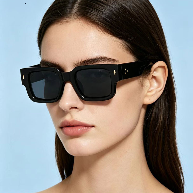 Luxury Brand Designer Sunglasses New European American Retro Square-Frame Men, Stylish And High-End Sun Protection Cross-Border Sunglasses For Women