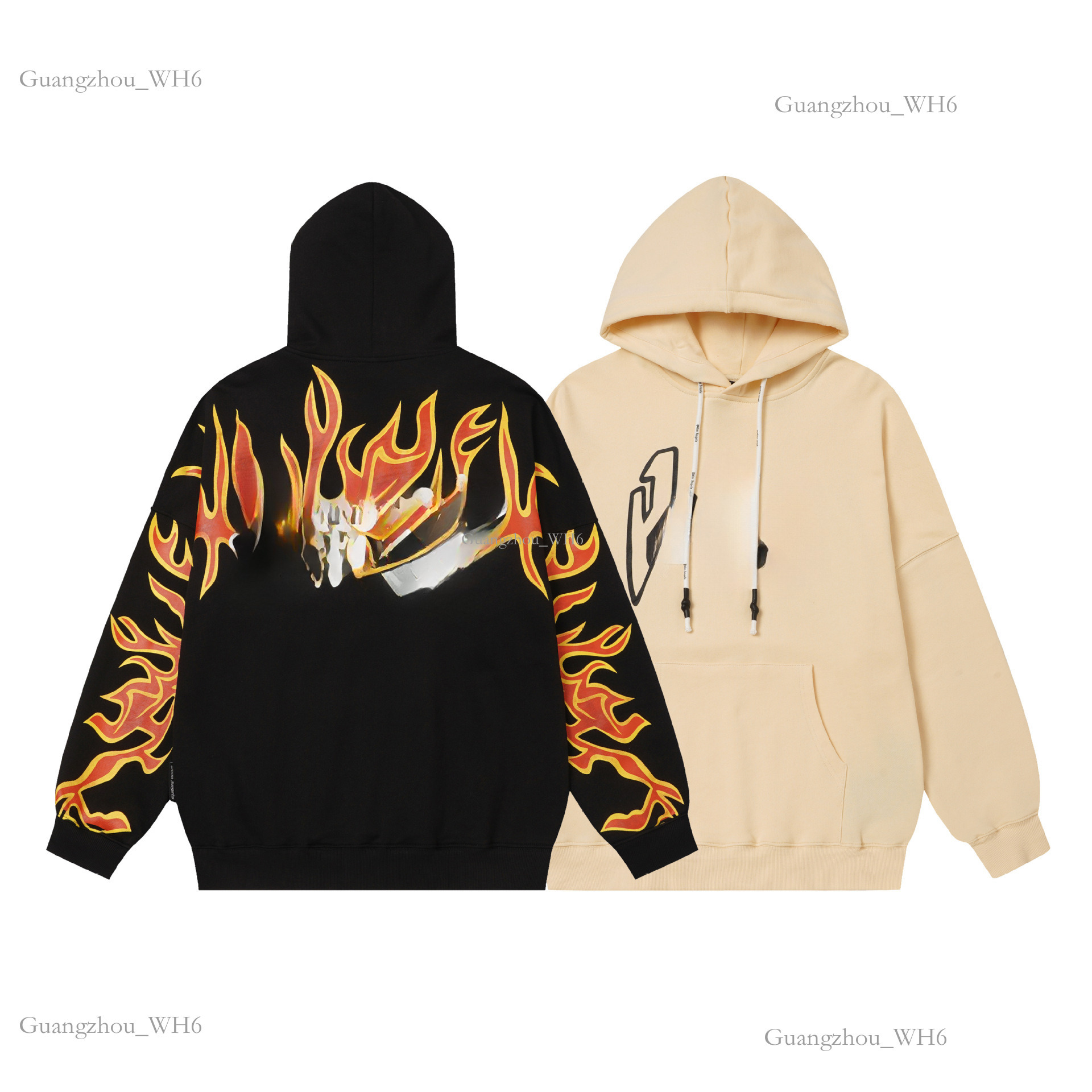 Palmity An gles Tracksuits For Women Hoodies Designer jackets Graphic Tees Street Loose strack suit clothes sweatshirt street hooded with flame prin