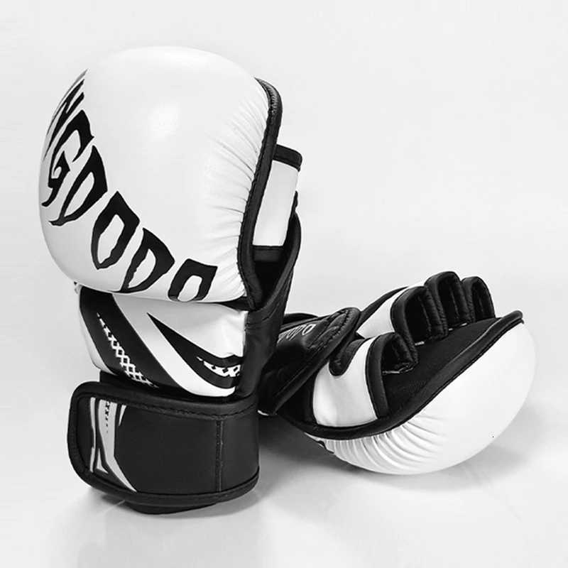 Protective Gear MMA Boxing Gloves Half Finger Sandbag Karate Kickboxing Muay Thai Training Gloves for Men Women Boxing Sparring Equipment Q260923