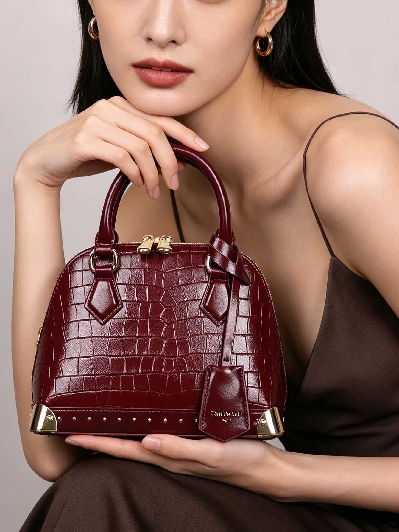 Evening Bags Totes 2026 Fashion New Summer Ladies' Handbag Classic Shell Bag Joker Temperament niche Design One-Shoulder Diagonal Bag Crocodile
