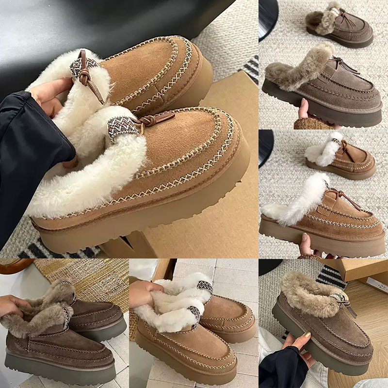 Designer Classic Ultra Mini Boots Snow Alpine Clogs Tasman Tazz Slippers Micro Boot Sand Platform Short Women Fur Sheepskin Leather Size 35-40