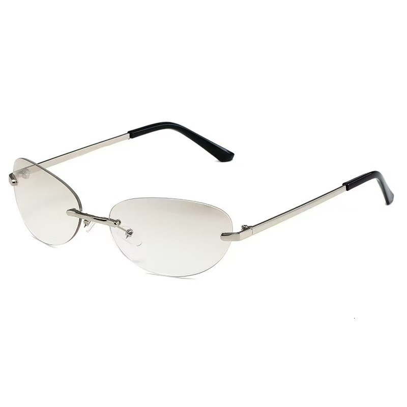 High-End Designer Sunglasses Y2k Metal Oval Mercury Retro American Style Millennium Hot Girl Women's Trendy Sunglasses