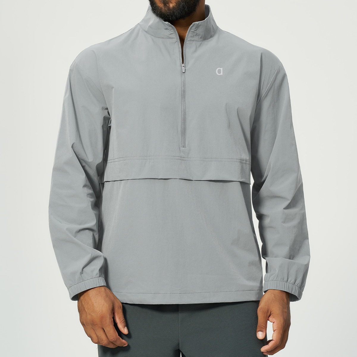 A3003 Mens Lightweight Water-resistant Yoga Jacket with Stand-Up Collar - Ideal for Outdoor Activities