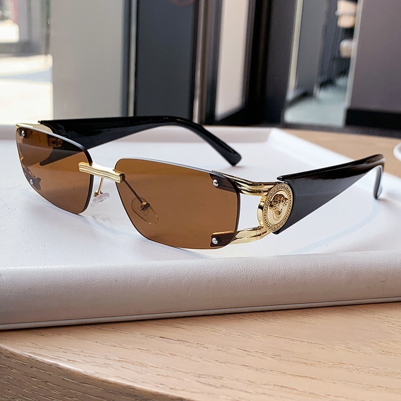 Luxury Brand Designer Sunglasses Women's Xiaohongshu Cross-Border Ins-Style Square Frame Sunglasses, European And American New Model, Same Styl