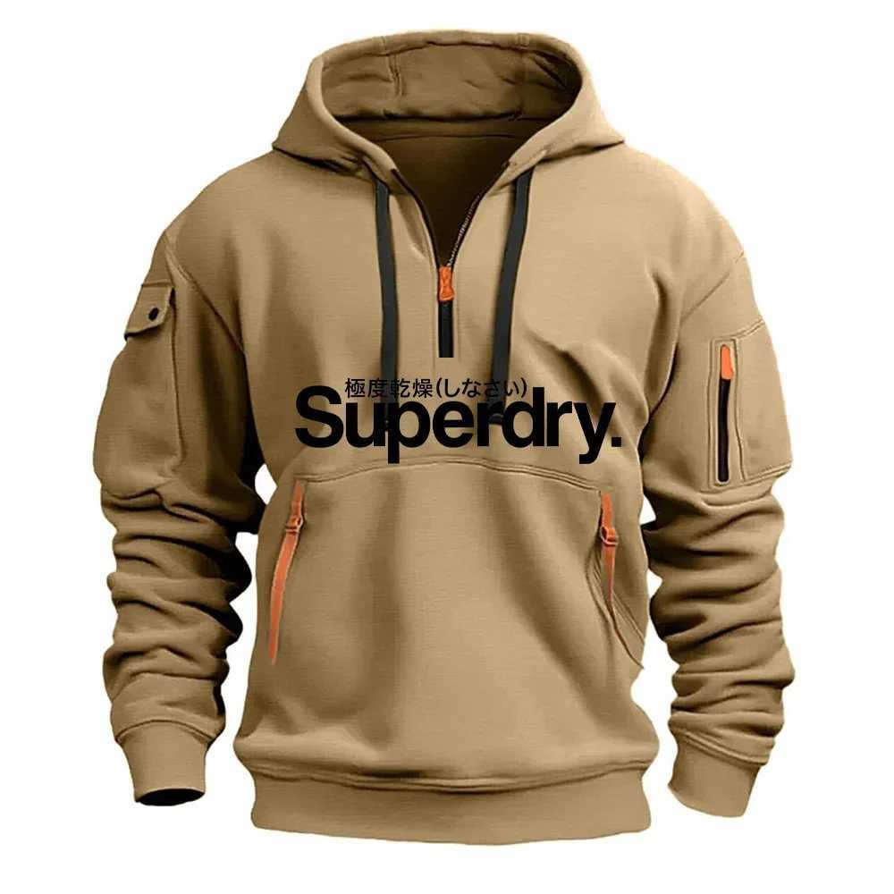 New men's hooded sweatshirt for autumn and 2025 fashionable outdoor joggand fitness loose men's pullover sweatshirt T260923