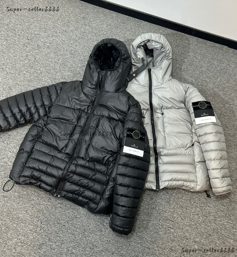 Stones Jacket Designer Men Puffer Jacket Topstoney Compass Badge Man Veste Casual Winter Thick Men' Down Jacket Company Streetwear Zipper Hoode