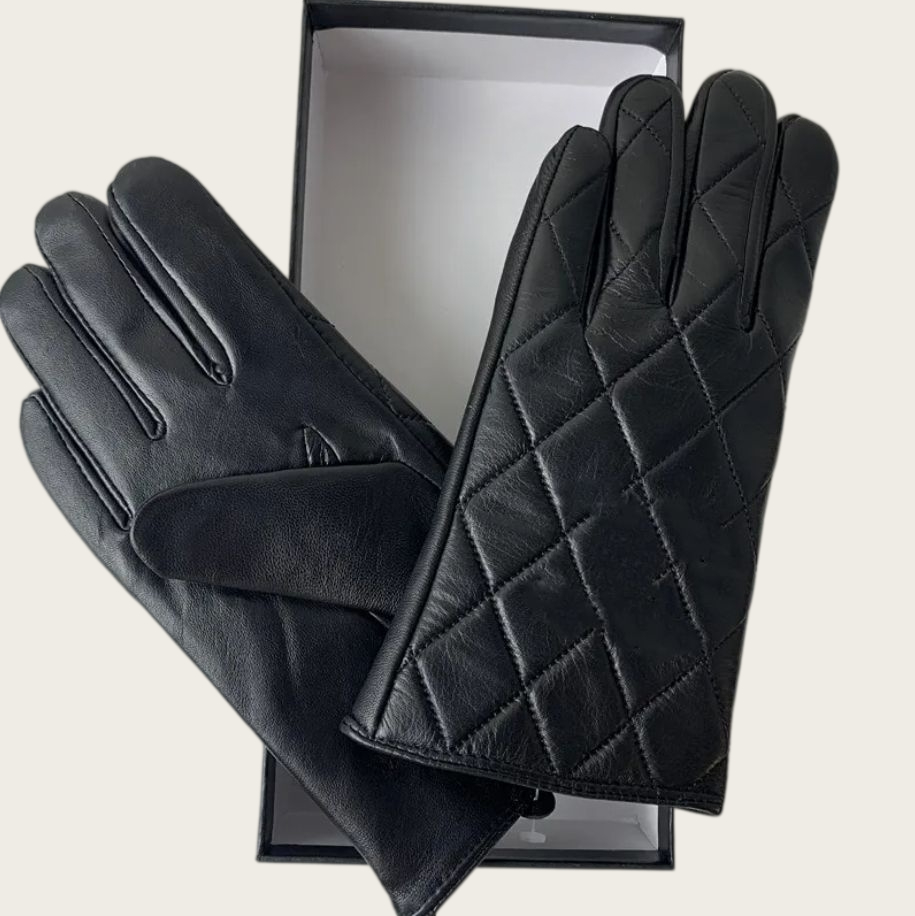 Womens Gloves Classic Solid Color Winter Glove Leather Sheepskin Full Finger Slim Fit Multi-Purpose Outdoor Hiking Cycling Touch Screen Fashion Gift