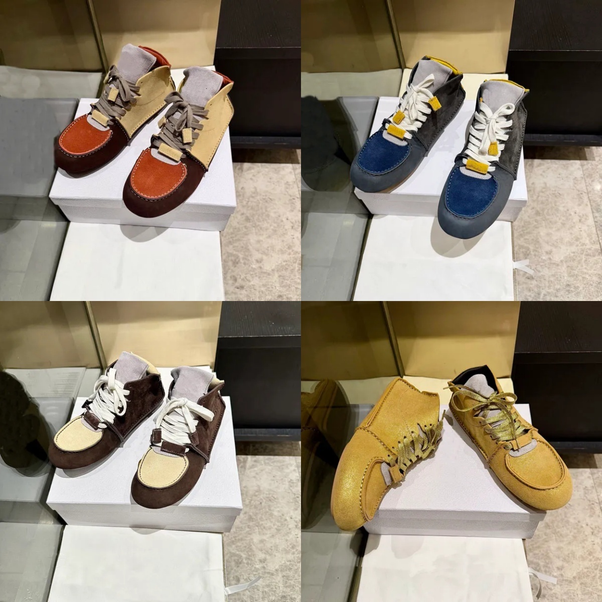 Women Baby Leather Shoes Sneakers Luxury Designer Mesh Lace Up Round Toe Fashion Casual Beige Walking Low Top Outdoor Flat Classic Soft