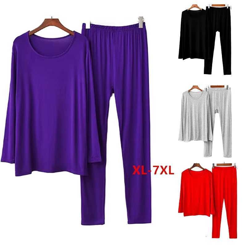 Women's Sleep Lounge Women's Pajamas Set 2026 New Plus Size Ladies' Sleepwear Suit Modal Cotton Spring Summer Night Wear Female Home