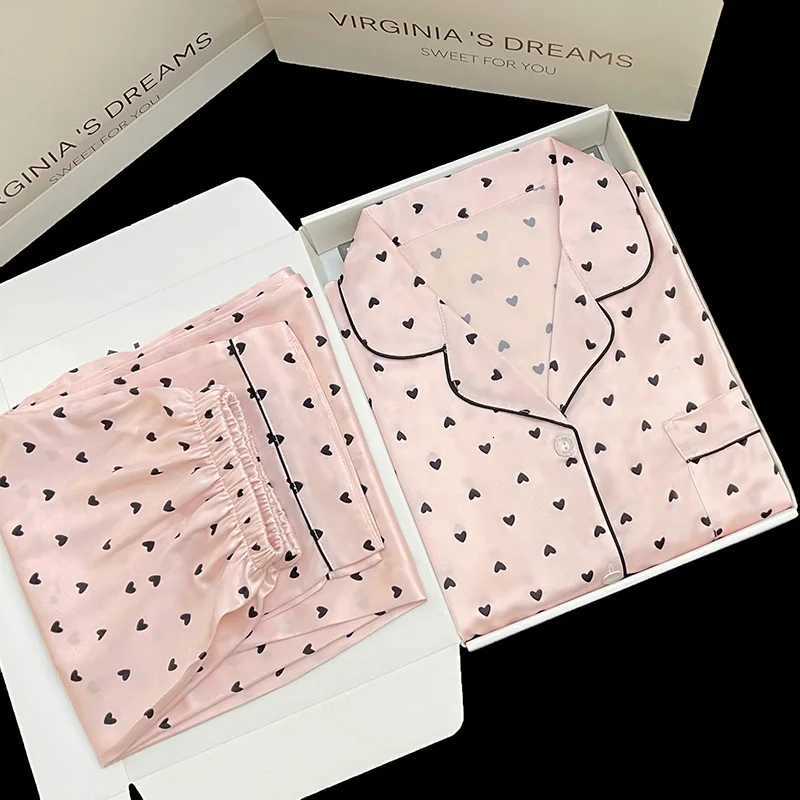 Women's Sleep Lounge Autumn New Pajamas Women's Spring and Autumn Models of Long-Sleeved Thin Section of Home Wear Plus Size Simple Loose