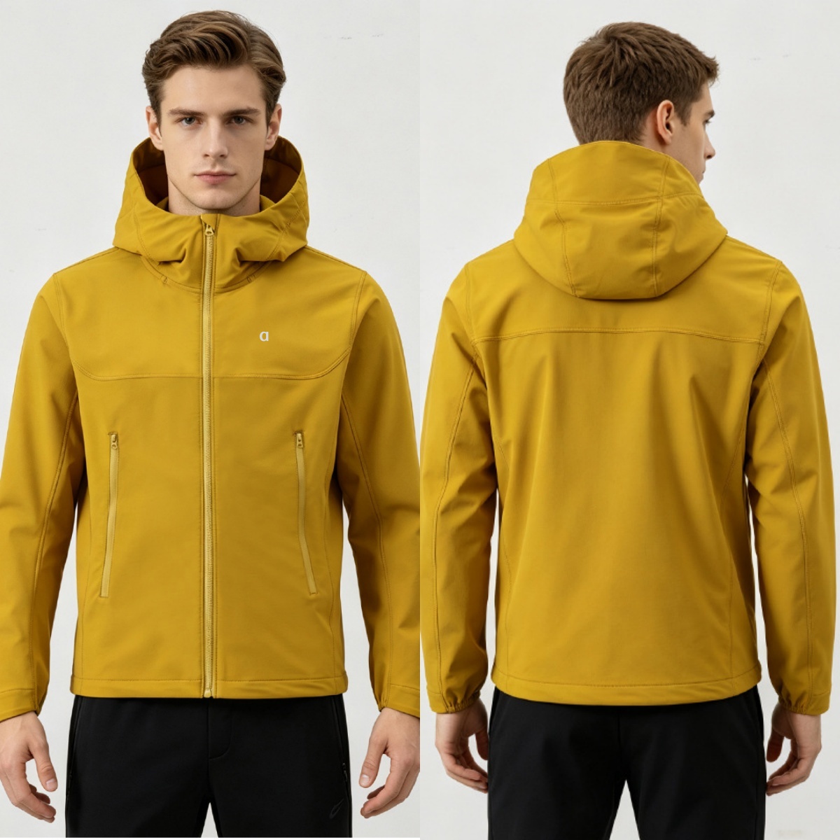 3024A Windproof Water Resistant Soft Shell Jacket for Mountain Climbing and Hiking Men Sports Top for Gym and Fitness Plus Size Coat