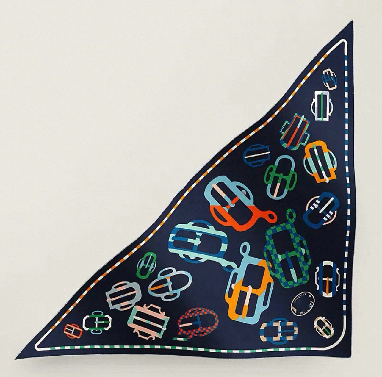 94*188cm 26ss H designer women Silk cashmere Triangle scarf High end color scheme double sided printed silk and wool blended large scarf