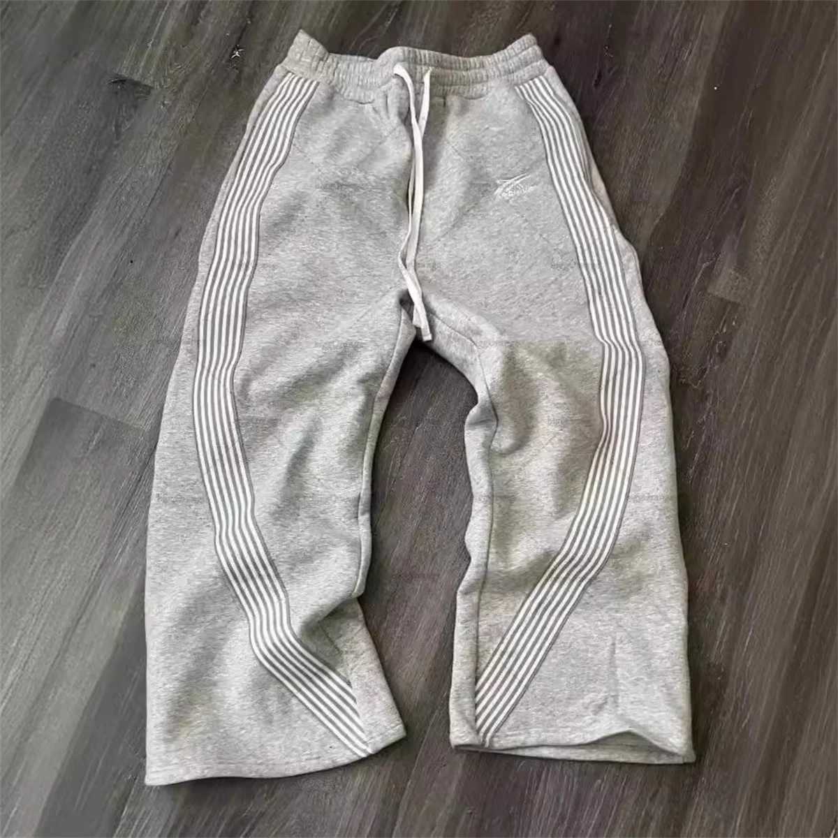 Men's Pants Casual Loose Straight Leg Pants Striped 2025 Summer Fashion Trend Brand Street Hip-hop Jogging Men's Women's Harajuku Swe