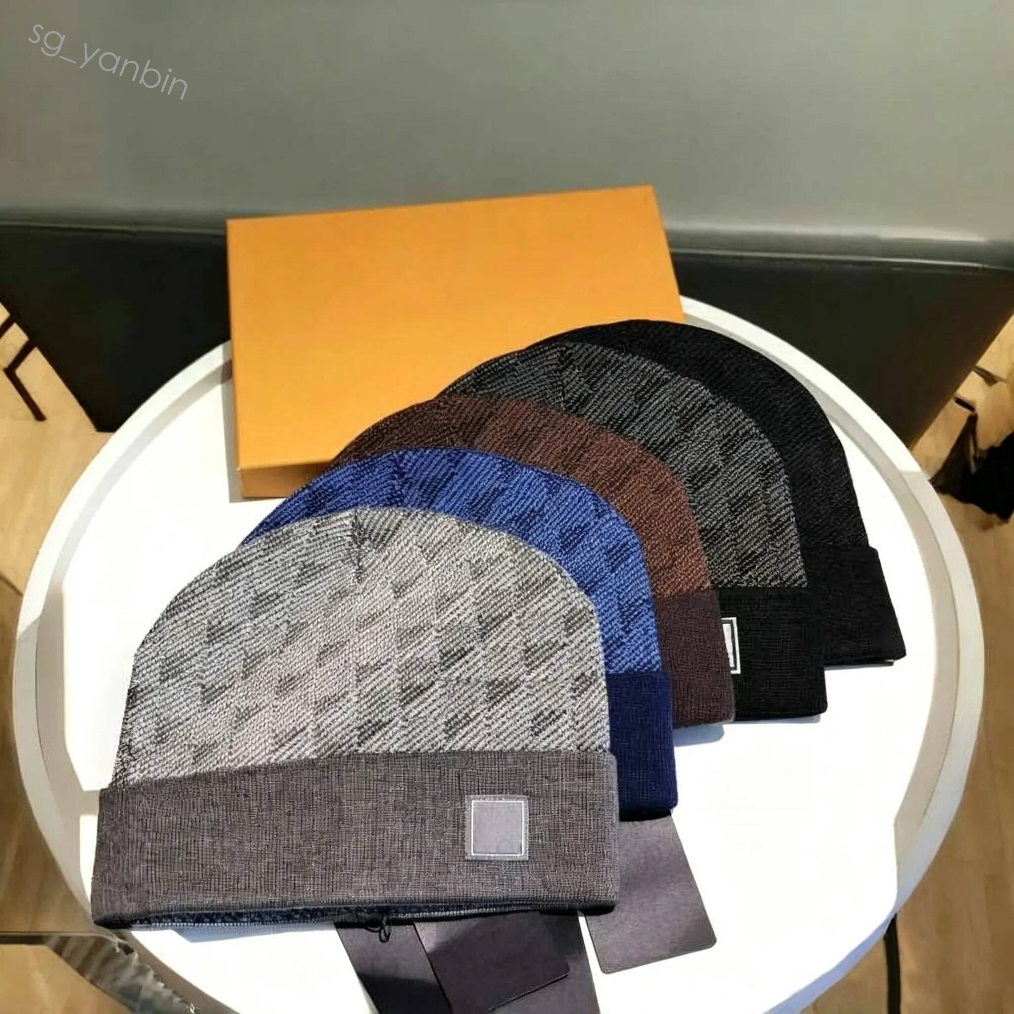 Bonnet à revers en jacquard unisexe, tricot en mélange de coton doux, casquette de crâne chaude, chapeau d'hiver pour Ski Street, quotidien en pl