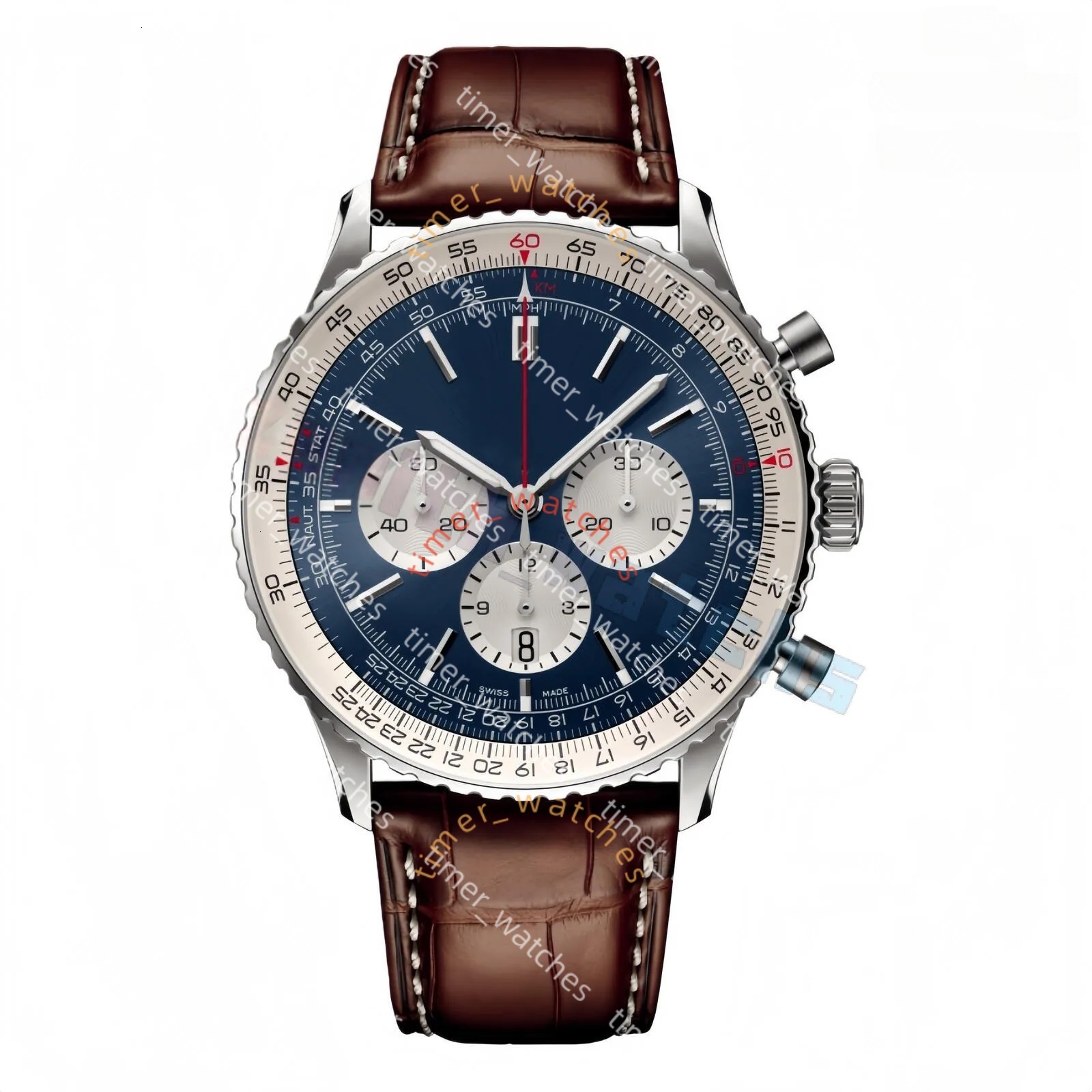 2026 AAA Mens Luxury Designer Breitlinlyness Watch Chronomat Elegant Timepiece Watch Chronograph Leather Band Movement Automatic/quartz Watch With G
