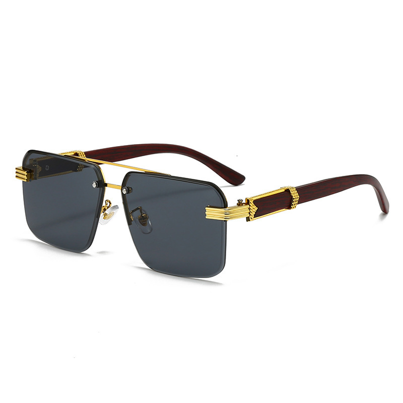 High-End Designer Sunglasses Business For Men Fashion Large Frameless Driving Sunglasses Export New Fishing Glasses European And American Style