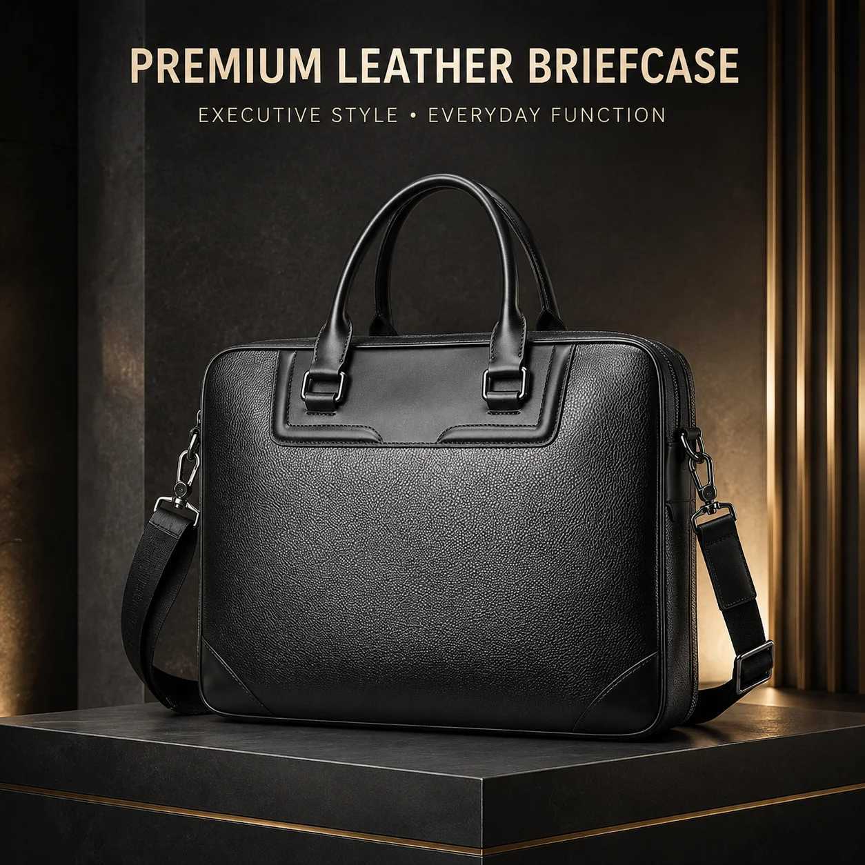 Briefcases Men's Genuine Leather Briefcase Business Handbag Premium Office Work Commuter Carry Bag Gift for Men H260923