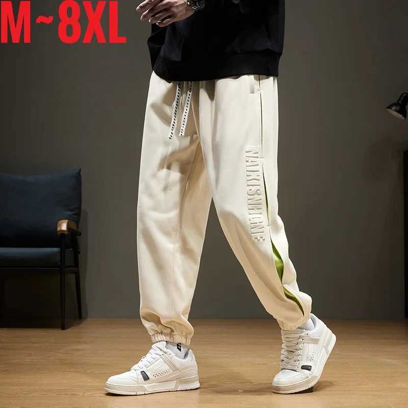 Men's Pants Large Size Men's Sweatpant Loose Fit Baggy Jogger Pants Male Spring Summer Elastic Sport Casual Fashion Trouser Big Large Plus