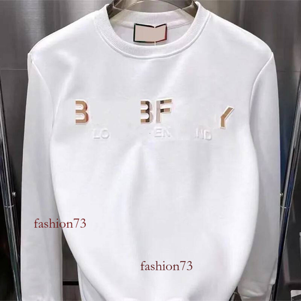 Designer Men's Sweatshirts Cotton Pullover Sweatshirt With 3D Monogrammed Long Sleeve Jumper Sweat Shirts Black White Khaki Asian Size M 5Xl AA