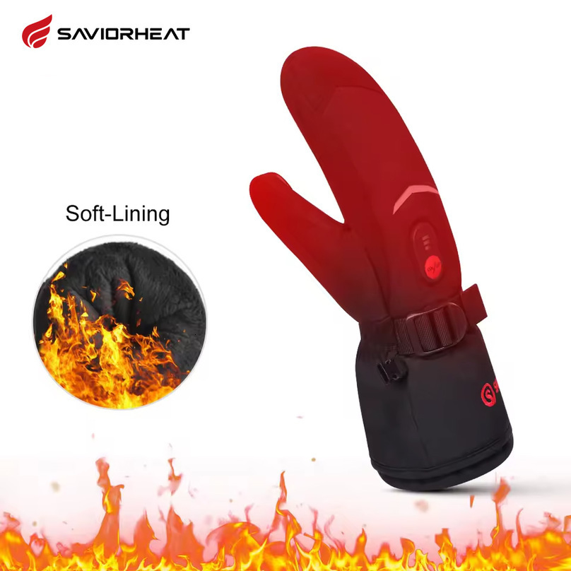 Waterproof Snowboard Cycling Motorcycle Bicycle Skiing Winter Gloves Crab Finger Style Heating Hand Warm Electric Thermal w260923