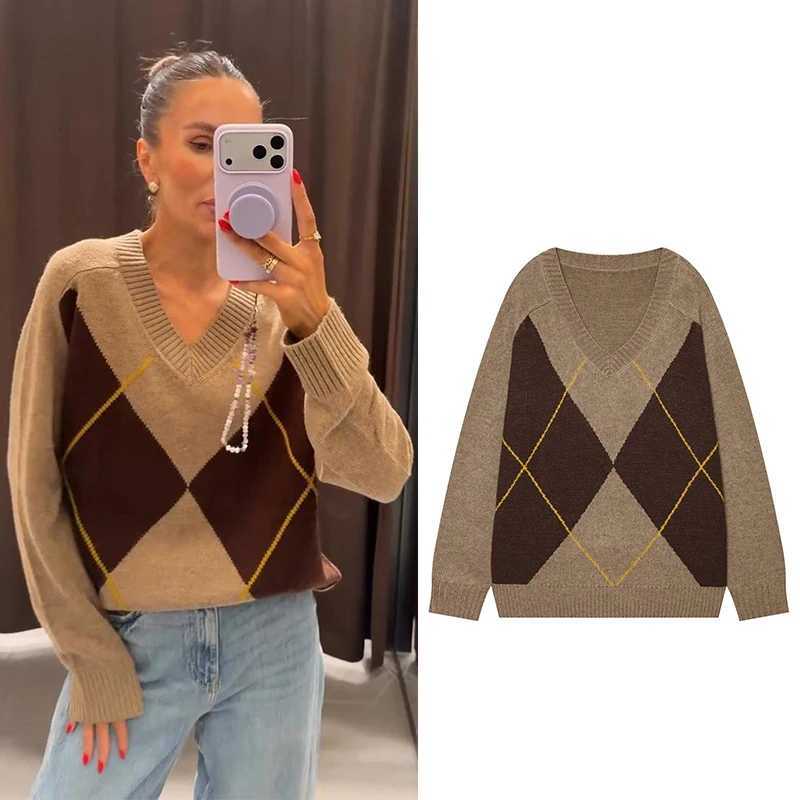 Women's Sweaters Women's Sweater 2026 New Autumn Winter Long Sleeve Pattern Knit Shirt for Women Fashion Chic Women Pullover Top H260923