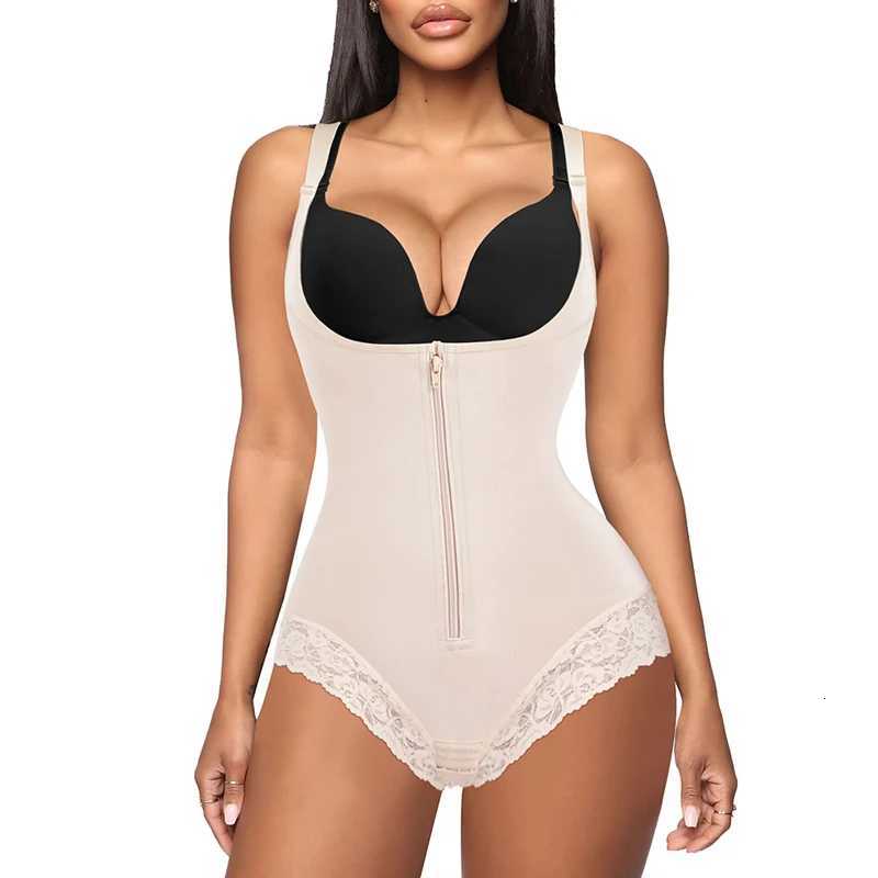 Waist Zip Women's Shapers Lace Slimming Shaper Corset Tummy Control Push Up Shapewear Butt Lifter Underwear Bodysuit Women Plus Size S-6XL FAJA