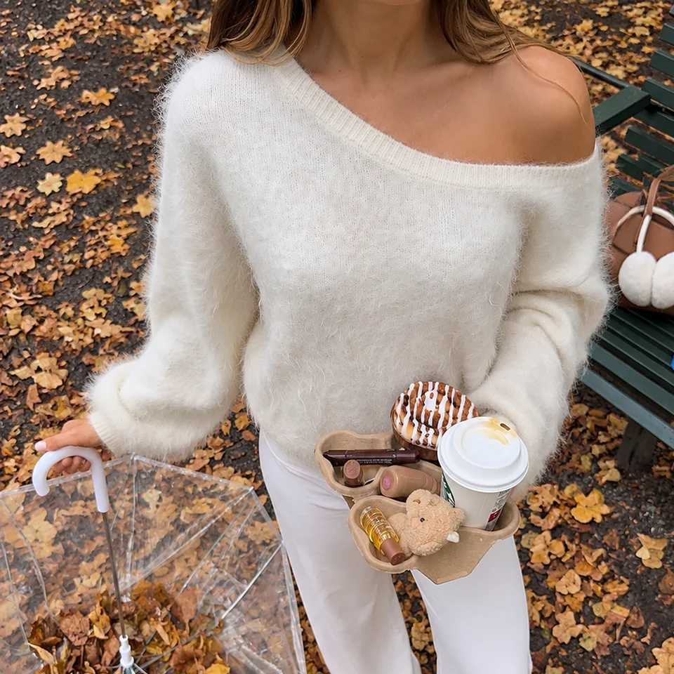 Women's Sweaters Tuularose Fashion ContrastSweaters Vintage Crew Neck Oversized Knit Pullovers New Autumn Streetwear 2026 Women Sweaters Outfit