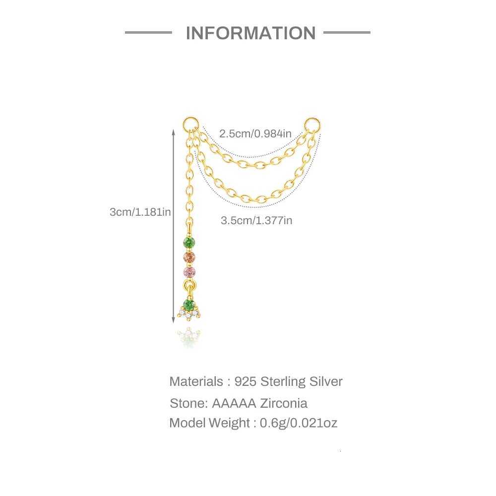 AIDE 1PC Black Rutilated Stud Quartz Flat Head Threaded Puncture 925 Sterling Silver Earring For Women Gleaming Rainbow Zircon Studs N260923