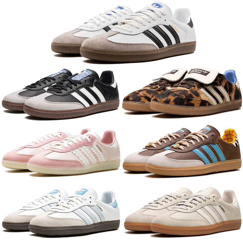 Adidas Samba OG Wales Bonner hommes femmes formateurs classique noir blanc argent léopard point baskets polyvalentes confortables en plein air ch